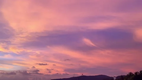 Dramatic beautiful blue sky with clouds background. abstract pink purple Video stock 155004661