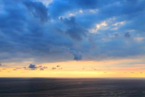 Dramatic beautifull sky at sunset Stock Photos
