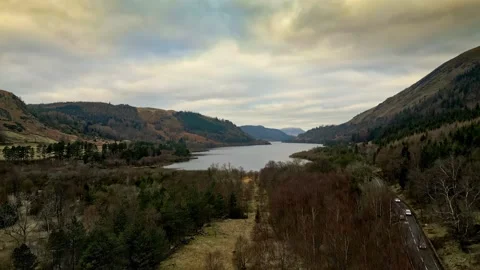 Dramatic beauty of the Cumbrian countryside through mesmerizing drone foota.. Vidéo 246047769