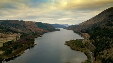 Dramatic beauty of the Cumbrian countryside through mesmerizing drone foota.. Stock Footage 246047836