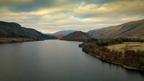 Dramatic beauty of the Cumbrian countryside through mesmerizing drone foota.. Stock Footage 246047893