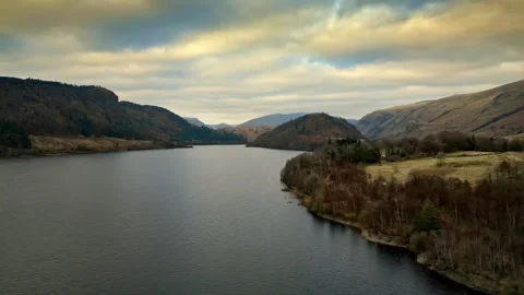 Dramatic beauty of the Cumbrian countryside through mesmerizing drone foota.. Stock Footage 246047919