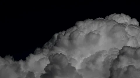 Dramatic Black and White Cloud Exiting the Scene. Shadow and Void Stock Footage 318296421
