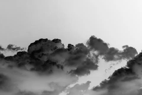 Dramatic Black and White Cloud Formation Stock Photos