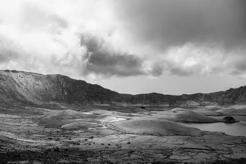 Dramatic Black and White Corvo Stock Photos