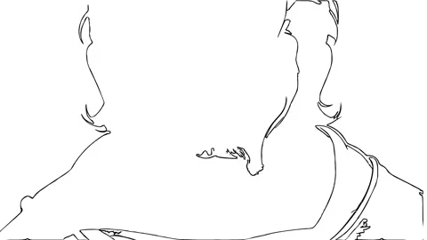 A dramatic black and white illustration of a rugged man with intense facial.. Stock-Footage 281562516