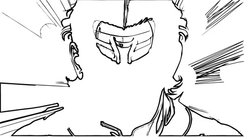 A dramatic black and white illustration of a man's face, showcasing intense.. Stock Footage 281562996