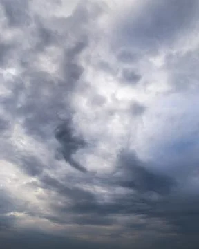 Dramatic black cloud and rainy Stock Photos