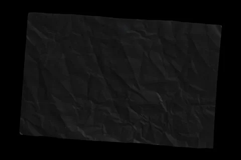 Dramatic black crumpled paper sheet texture for gothic junk journals isolated Stock-Footage 346907725
