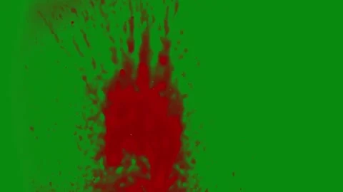 Dramatic Blood Burst Green Screen Footage Stock Footage 306038139