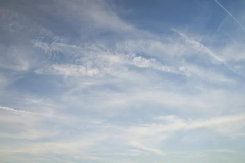 Dramatic blue and cloudy clear sky background Stock Photos