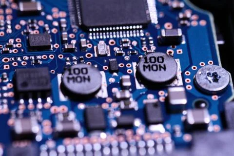 Dramatic Blue Circuitry Stock Photos