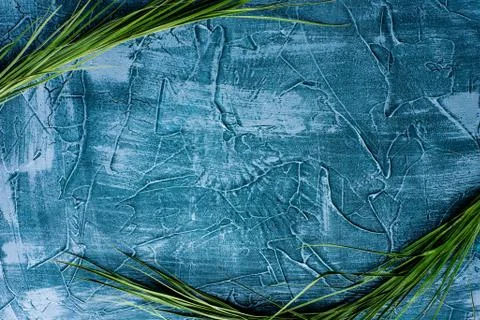 Dramatic blue grunge seamless stone texture venetian plaster background decor Stock Photos