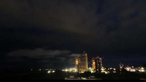 Dramatic blue hour sky with altocumulus clouds Stock Footage 331046867