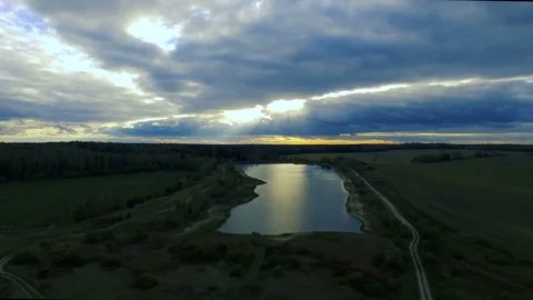 Dramatic blue sky and clouds Stock Footage 71981321