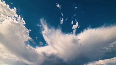 Dramatic Blue Sky and Clouds Timelapse, in 4K resolution video Video stock 87802278