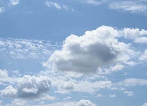 Dramatic blue sky with clouds background Stock Photos