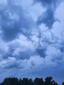 Dramatic blue sky with clouds Stock Photos