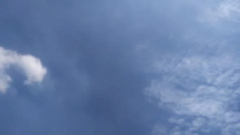 Dramatic Blue Sky with Soft Cloud Contrast Stock Photos