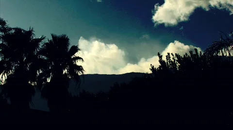 Dramatic Blue Sky White Clouds HD Stock Footage 623013