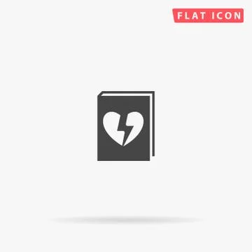 Dramatic Book flat vector icon Illustrazione stock