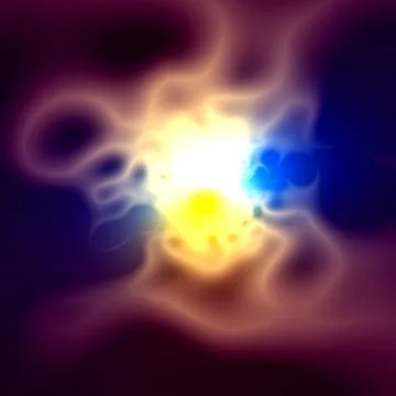 Dramatic bright light - electric lighting effect - abstract blue illustration Stock Illustration