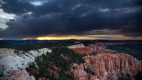 Dramatic Bryce Canyon Sunset 4K Timelapse Stock Footage 157657586