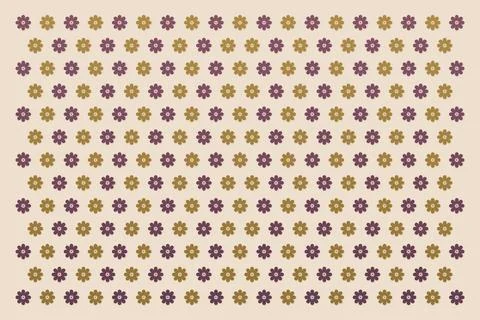 A dramatic burgundy ground showcases repeating gold and cream geometric, fl.. 스톡 일러스트