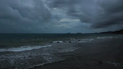 Dramatic calm seascape Stock Footage 133915241