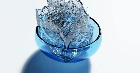 Dramatic can refreshing falling in water in transparent motion three-dimensio Stock Footage 190122198