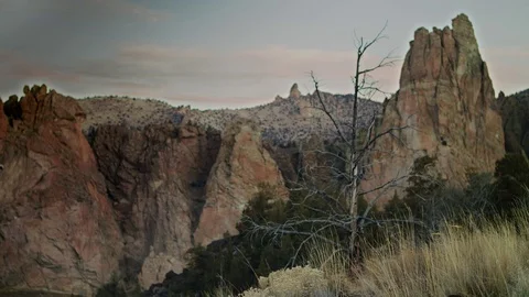 Dramatic Canyon near Smith Rock, Central Oregon Video stock 83228765