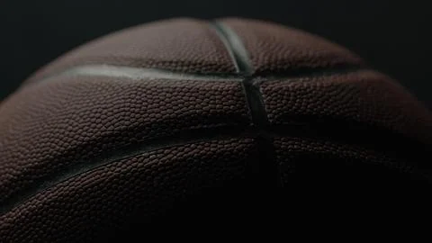 Dramatic, cinematic macro texture shots of a basketball Stock Photos