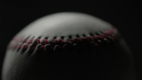 Dramatic, cinematic macro texture shots of a baseball Stock Photos
