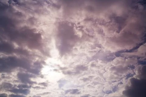 Dramatic Cinematic Moody Cloudy Sky Background Stock Photos