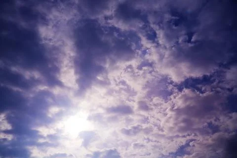 Dramatic Cinematic Moody Cloudy Sky Background Stock Photos