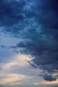 Dramatic Cinematic Moody Cloudy Sky Background Stock Photos