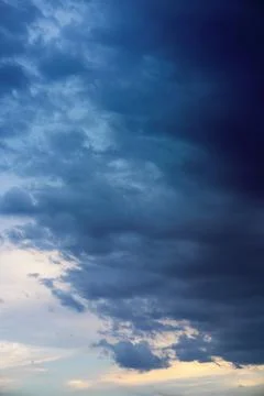 Dramatic Cinematic Moody Cloudy Sky Background Stock Photos