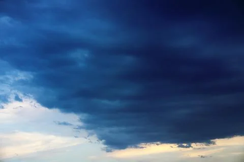 Dramatic Cinematic Moody Cloudy Sky Background Stock Photos