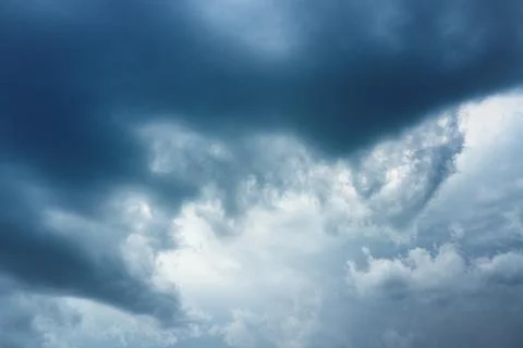 Dramatic Cinematic Moody Cloudy Sky Background Stock Photos