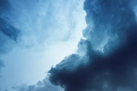 Dramatic Cinematic Moody Cloudy Sky Background Stock Photos