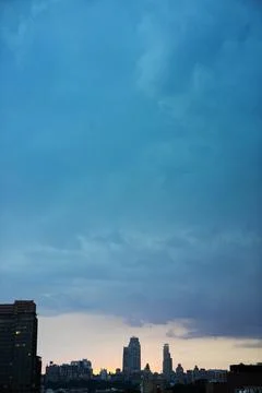 Dramatic Cinematic Moody Cloudy Sky Background Stock Photos