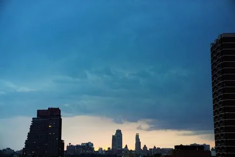 Dramatic Cinematic Moody Cloudy Sky Background Stock Photos