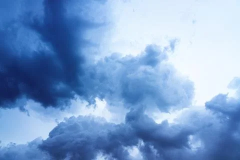 Dramatic Cinematic Moody Cloudy Sky Background Stock Photos