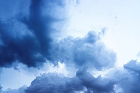 Dramatic Cinematic Moody Cloudy Sky Background Stock Photos