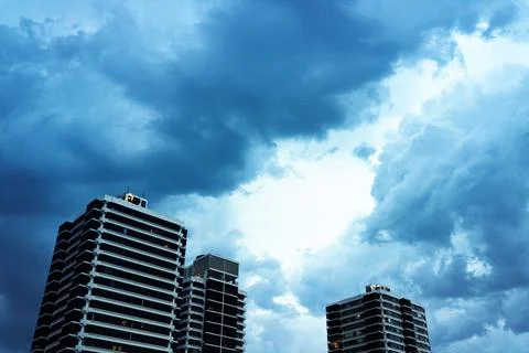 Dramatic Cinematic Moody Cloudy Sky Background Foto stock