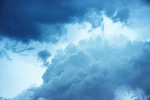 Dramatic Cinematic Moody Cloudy Sky Background Stock Photos
