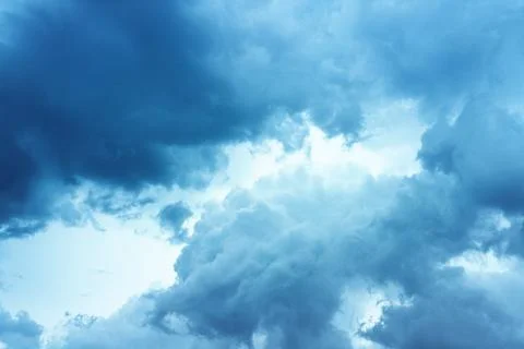 Dramatic Cinematic Moody Cloudy Sky Background Stock Photos