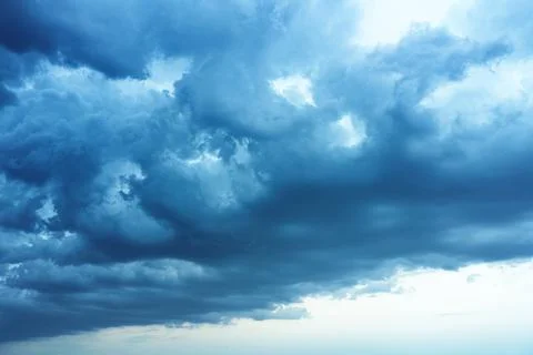 Dramatic Cinematic Moody Cloudy Sky Background Stock Photos