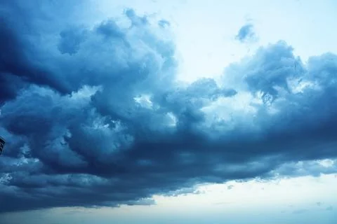 Dramatic Cinematic Moody Cloudy Sky Background Stock Photos
