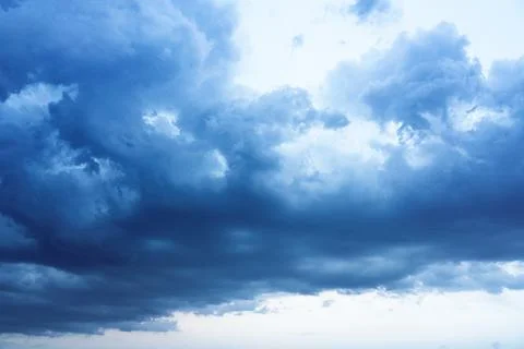 Dramatic Cinematic Moody Cloudy Sky Background Stock Photos